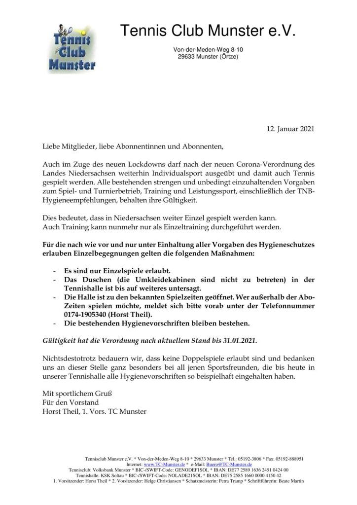 Information 12.01.2021