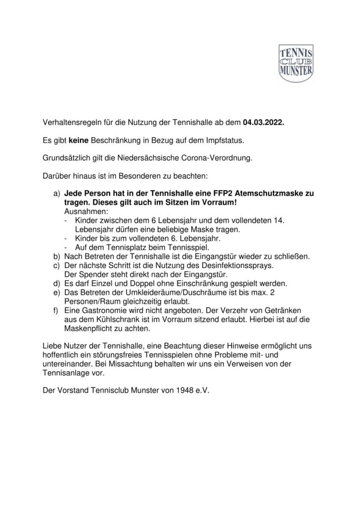 Corona-Regeln FFP2 04.03.2022